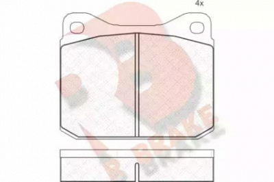 R BRAKE rb0327 -  Комплект тормозных колодок, дисковый тормоз